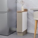Ver imagem 1 de Balcão Porta Tempero Planejado 20cm com Tampo com Rodape Ipanema CabeCasa MadeiraOriginals Branco/Fendi Trama