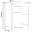 Ver imagem 4 de Mesa de Cabeceira 1 Gaveta Madeira Maciça Mazzaro F06 Freijó - Lyam Decor