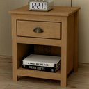 Ver imagem 2 de Mesa de Cabeceira 1 Gaveta Madeira Maciça Mazzaro F06 Freijó - Lyam Decor