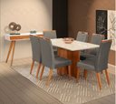 Ver imagem 1 de Mesa de jantar + 6 Cadeiras Milão tampo Atenas 180cm Grafite