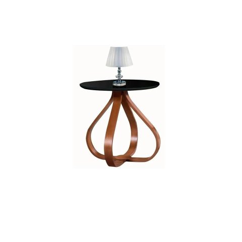Mesa Lateral Canto Decorativa Sala Red. Luxo Cebola:Preto