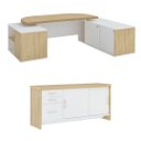 Ver imagem 2 de Conjunto Escritório: Mesa Presidente 6215 + Balcão 6206