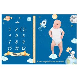 Lençol Cenário para Foto Mêsversário Espaço Minha Estrelinha Lençol Mesversario, Cenário para Foto M - 3