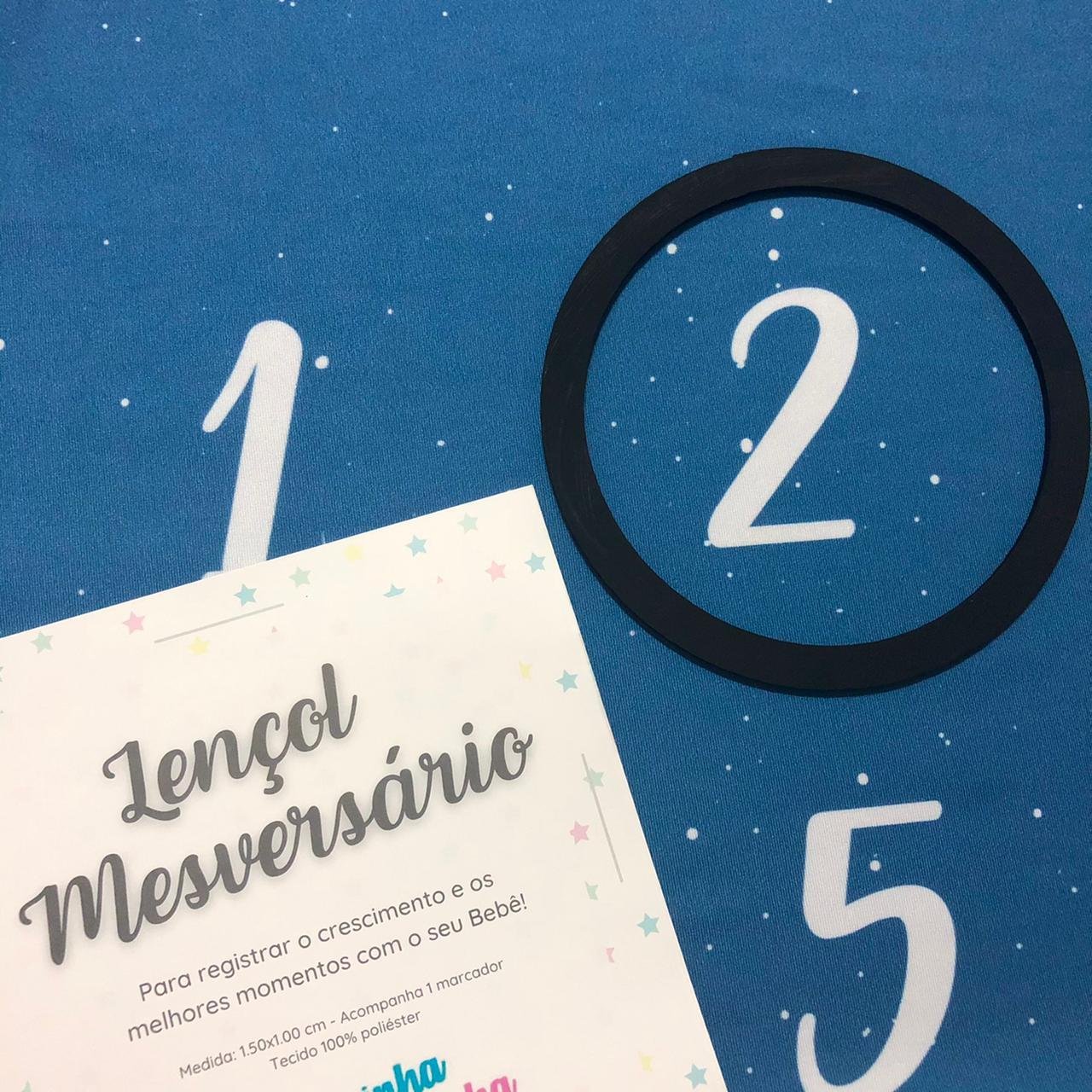 Lençol Cenário para Foto Mêsversário Espaço Minha Estrelinha Lençol Mesversario, Cenário para Foto M - 5