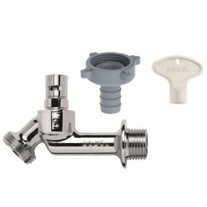 Torneira para Jardim de Parede 1/2 e 3/4 Cromado - Docol