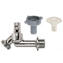 Ver imagem 1 de Torneira para Jardim de Parede 1/2 e 3/4 Cromado - Docol