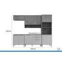 Ver imagem 2 de Cozinha Completa 5 Peças Divina CZ606 Cinamomo/Off White MGM