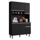 Ver imagem 2 de Armário para Cozinha Ambiente Kit Márcia Preto Fosco - Ajl