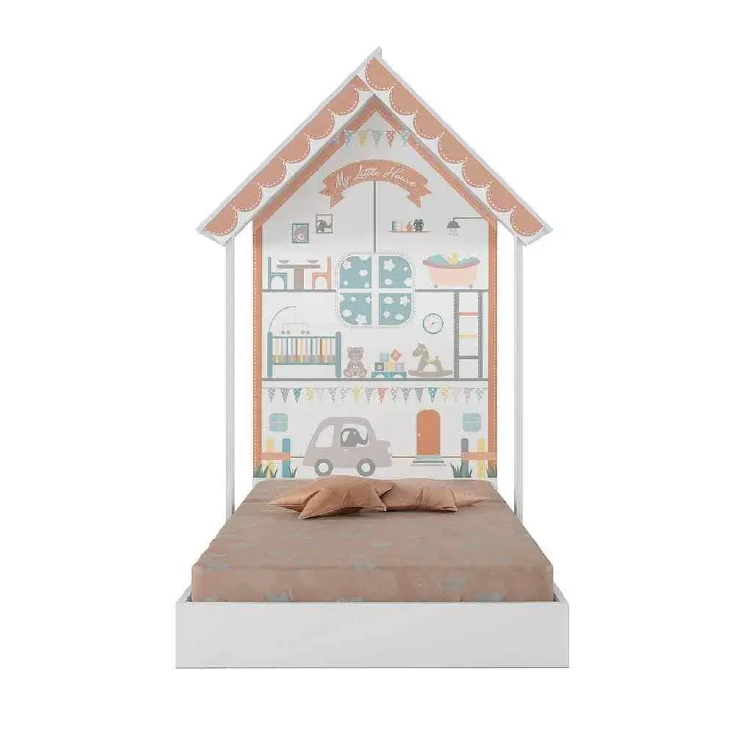 Mini Cama Casinha Montessoriana Home Branca  - 5