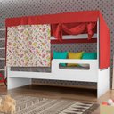 Ver imagem 1 de Cama Infantil Circus Tenda Diversão com Barraca Branco/Vermelho