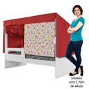 Ver imagem 4 de Cama Infantil Circus Tenda Diversão com Barraca Branco/Vermelho
