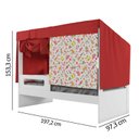 Ver imagem 3 de Cama Infantil Circus Tenda Diversão com Barraca Branco/Vermelho