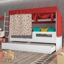 Ver imagem 1 de Cama Infantil Circus Tenda com Cama Auxiliar Branco