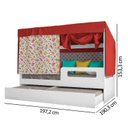 Ver imagem 3 de Cama Infantil Circus Tenda com Cama Auxiliar Branco