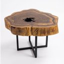 Ver imagem 3 de Mesa de Centro Orgânica Madeira Maciça Rústica 62x58cm