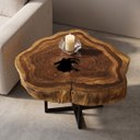 Ver imagem 6 de Mesa de Centro Orgânica Madeira Maciça Rústica 62x58cm