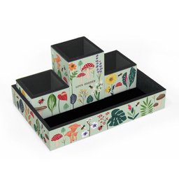 Organizador de Mesa 4 Pecas Love Garden Fina Ideia - 1