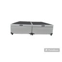 Ver imagem 1 de Cama Box Bau Casal Bipartido Linhão Cinza Com Pistão A Gás