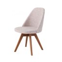 Ver imagem 3 de Kit 3 Cadeiras Raquel Giratória Para Sala de Jantar-Linho Bege GAT MAGAZINE