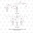Ver imagem 7 de Torneira Para Banheiro Misturador Duplo Comando Aço Inox 304 Japurá Pingoo.casa - Cinza