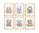 Ver imagem 1 de Kit Quadro Ursa Flores Decorativo Quarto Criança Enxoval Bebê Menina
