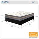 Ver imagem 3 de Cama Box Preta + Colchão Casal La Plata Molas Ensacadas 138x188x62cm