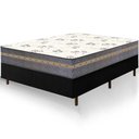 Ver imagem 2 de Cama Box Preta + Colchão Casal La Plata Molas Ensacadas 138x188x62cm