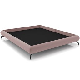 Cama Casal Base Box Pés de Ferro Estilo Industrial 156cm Otto P05 Veludo Rosê - Lyam Decor - 1