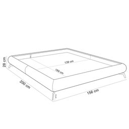 Cama Casal Base Box Pés de Ferro Estilo Industrial 156cm Otto P05 Veludo Rosê - Lyam Decor - 5