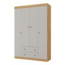 Ver imagem 2 de Guarda-roupa Infantil 122cm 4 Portas e 2 Gavetas Encanto Multimóveis Mp4448 Madeirado/off White