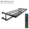 Toalheiro Rack 50 Cm Inox Preto Fosco - Kromus Me0210-50b - 3