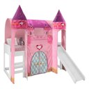 Ver imagem 2 de Cama com Escorregador Joy com Dossel Barraca Castelo e 2 Torres 