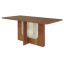 Ver imagem 1 de Mesa de Sala Jantar Louise C/ Tampo Madeirado 180x90cm Cinamomo - Cimol