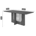 Ver imagem 3 de Mesa de Sala Jantar Louise C/ Tampo Madeirado 180x90cm Cinamomo - Cimol