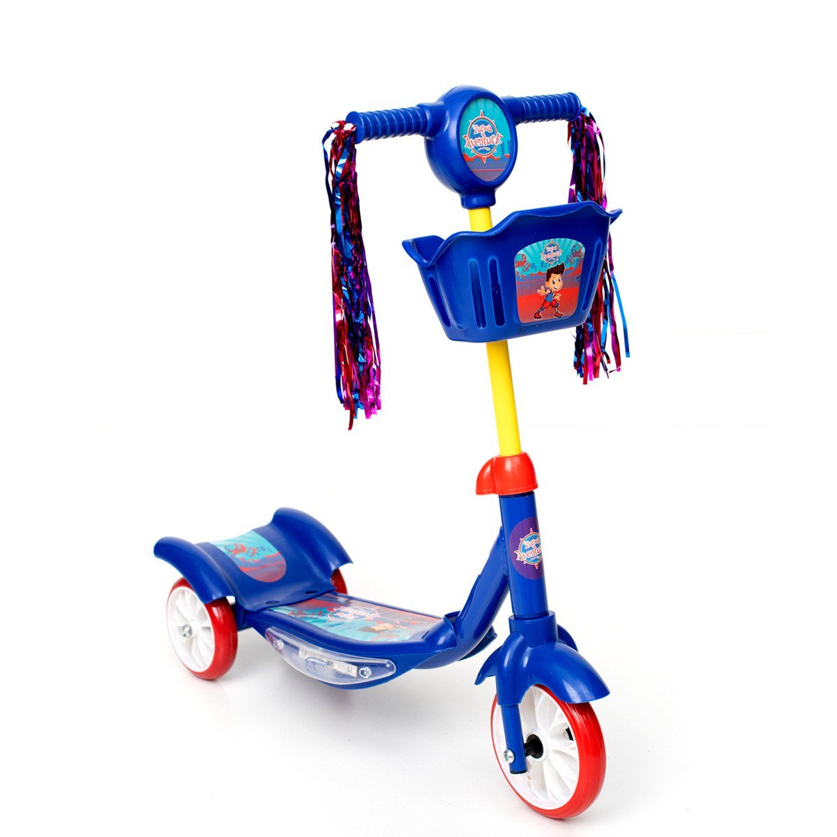 Patinete Infantil Meninos Turma Da Aventura Azul Led Unitoys:Azul/Único ...