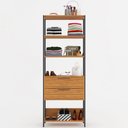 Ver imagem 5 de Closet 2 Gavetas 100% Mdf Barcelona Marrom/Preto Fosco - Pnr Móveis