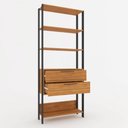 Ver imagem 6 de Closet 2 Gavetas 100% Mdf Barcelona Marrom/Preto Fosco - Pnr Móveis