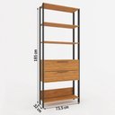 Ver imagem 4 de Closet 2 Gavetas 100% Mdf Barcelona Marrom/Preto Fosco - Pnr Móveis