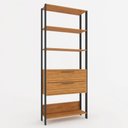 Ver imagem 3 de Closet 2 Gavetas 100% Mdf Barcelona Marrom/Preto Fosco - Pnr Móveis