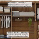 Ver imagem 7 de Quarto Modulado Solteiro com Guarda-roupas Maleiro e Cabeceira Paris Master Luciane Móveis