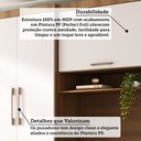 Ver imagem 6 de Quarto Modulado Solteiro com Guarda-roupas Maleiro e Cabeceira Paris Master Luciane Móveis