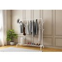 Ver imagem 2 de Cabideiro Arara para Closets com Prateleira Florida 147cm Jolitex Mek - Branco