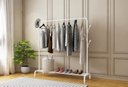Ver imagem 2 de Cabideiro Arara para Closets com Prateleira Florida 147cm Jolitex Mek - Branco
