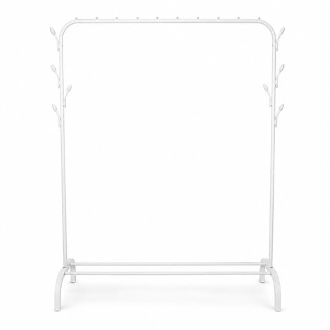 Cabideiro Arara para Closets com Prateleira Florida 147cm Jolitex Mek - Branco