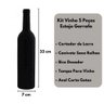 Kit Vinho Acessórios 5 Peças Saca Rolha Presente Garrafa - 8