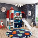 Ver imagem 1 de Cama com Escorregador Joy com Dossel Barraca Space e 1 Torre