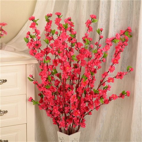 Kit 20 Hastes Galho de Flores Flor de Pessegueiro Pink