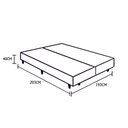 Ver imagem 3 de Cama Box Blindado King Bipartido Principe Das Camas Suede Marrom 193x203x40