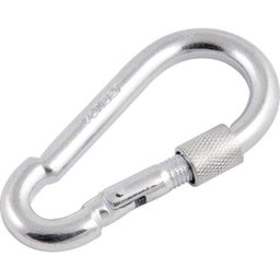 Mosquetão c/ trava roscada 12x140mm leve galvanizado Vonder - 1