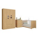 Ver imagem 2 de Quarto de Bebê Completo com Berço Americano 3 em 1 Pirulito Multimóveis Mp4617 Madeirado